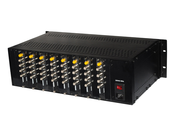 19" 3U 18slots Podwozie Wideo Data Fiber Converter Rack Mount Podwozie Podwójne zasilanie