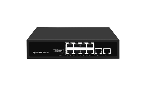 8 portów pełny przełącznik sieciowy Gigabit PoE Wsparcie Vlan PoE Rozszerzenie 120W Budżet