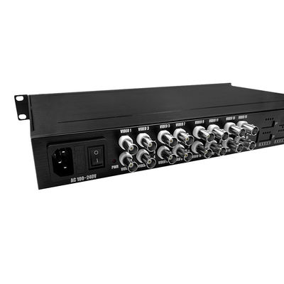 16-kanałowy konwerter wideo AHD/CVI/TVI HD 1080P po światłowodzie jednomodowym, zasilanie AC 220V
