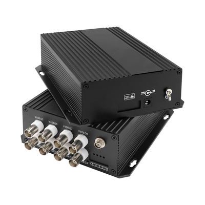 8 portów Analogiczny cyfrowy konwerter światłowodowy CCTV Monitoring Coaxial Video DC5V