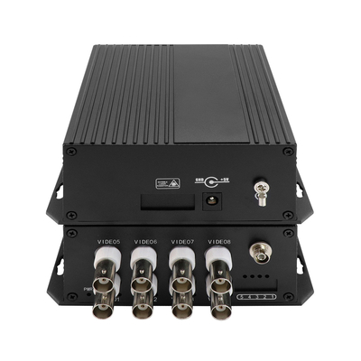 8 portów Analogiczny cyfrowy konwerter światłowodowy CCTV Monitoring Coaxial Video DC5V