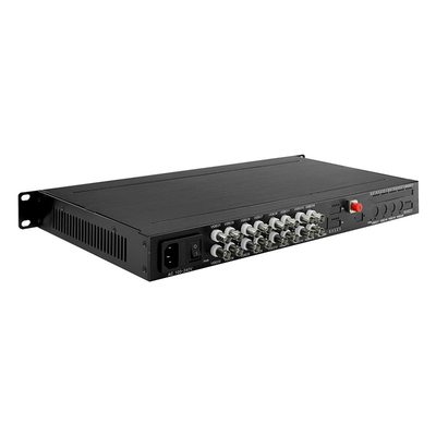 1080p 4K AHD CVI TVI Video Media Converter Digital Optical Extender 1U Rack 16 port