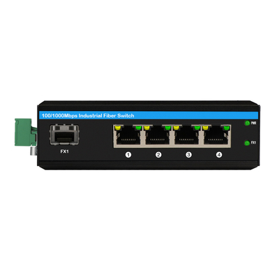 4 Porty Przemysłowe PoE Przełącznik Gigabit Niezarządzana sieć 120W Budżet Din Rail Aktywny PoE