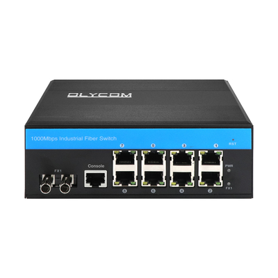 8 portów ERPS L2+ Managed Switch Industrial Gigabit Ethernet ST SM/MM Fiber Port