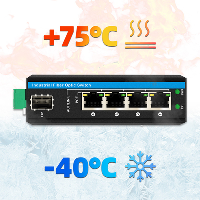 5 portów Gigabit Unmanaged POE Switch DC48-52V Przełącznik Ethernet zasilania do użytku zewnętrznego