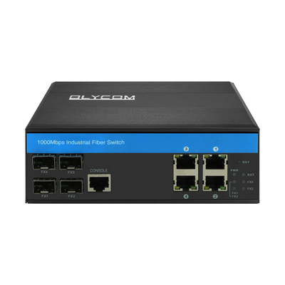 W pełni gigabitowy przemysłowy zarządzany przełącznik POE Fibre 4 SFP do 4 Rj45 Hardened Case