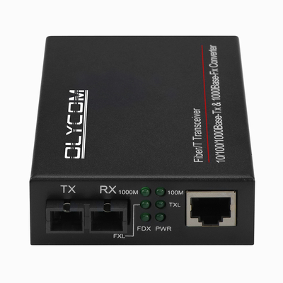 10/100/1000M Single Fiber duplex SC Connector 80KM Fiber Media Converter