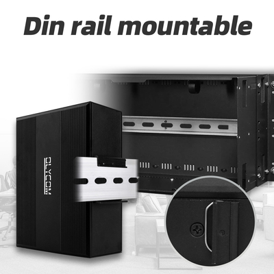 Gigabit 12 Port Industrial PoE Ethernet Switch IEEE 802.3af/at RJ45 DIN Rail Installation Switch