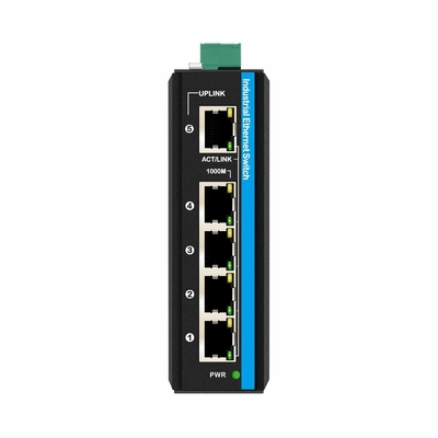 Mini 5 port przemysłowy przełącznik ethernet 4 RJ45 port do 1 uplink RJ45 gigabit niezarządzany przełącznik dc12v/24v wejście
