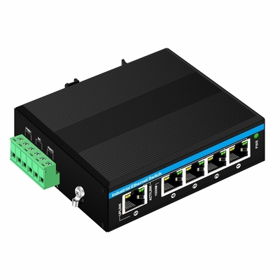 Mini 5 port przemysłowy przełącznik ethernet 4 RJ45 port do 1 uplink RJ45 gigabit niezarządzany przełącznik dc12v/24v wejście