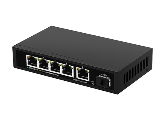 5 portów 2.5G Ethernet Switch 10G Fiber Uplink Niezarządzane prędkość sieci automatycznego wykrywania