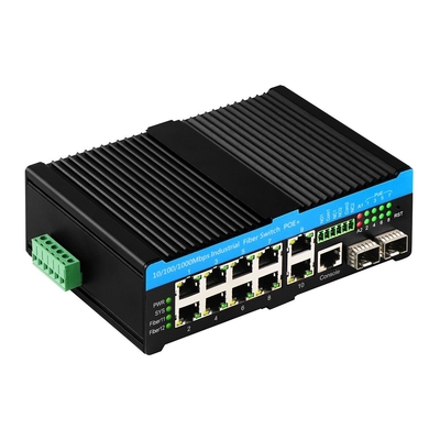 Zarządzany przełącznik sieci przemysłowej 2*2.5G SFP+8*RJ45 Porty 10/100/1000M POE 90W przełącznik zewnętrzny
