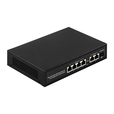 6 portów Plug and Play POE Switch 48V z 1000Mbps Porty IEEE 802.3 af/at Ethernet Switch nadaje się do kamery IP POE