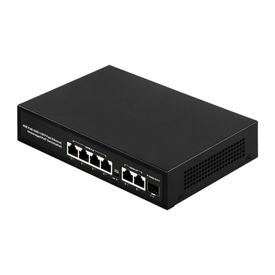 6 portów Plug and Play POE Switch 48V z 1000Mbps Porty IEEE 802.3 af/at Ethernet Switch nadaje się do kamery IP POE