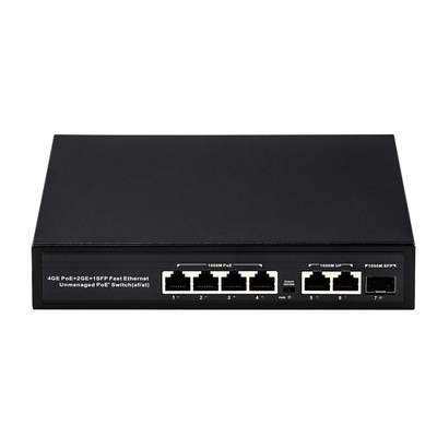 6 portów Plug and Play POE Switch 48V z 1000Mbps Porty IEEE 802.3 af/at Ethernet Switch nadaje się do kamery IP POE
