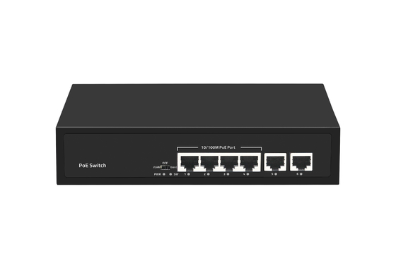 6 portów sieci POE Przełącznik 48V z 100Mbps Porty IEEE 802.3 przełącznik sieciowy