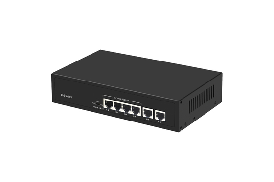 6 portów sieci POE Przełącznik 48V z 100Mbps Porty IEEE 802.3 przełącznik sieciowy