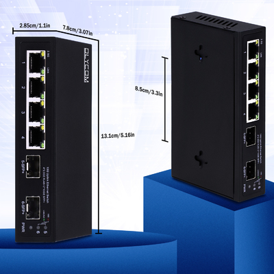 6 portów 10g przełącznik Ethernet światłowodowy 4* 2.5G RJ45 + 2* 10G SFP+ wsparcie OEM/ODM