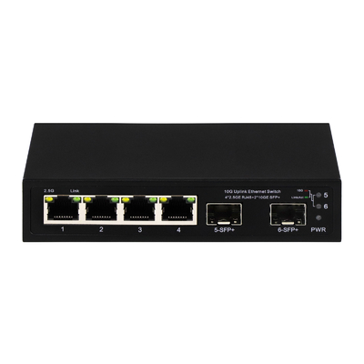 6 portów 10g przełącznik Ethernet światłowodowy 4* 2.5G RJ45 + 2* 10G SFP+ wsparcie OEM/ODM