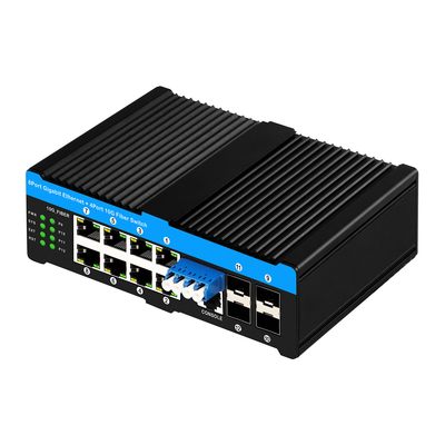 4*10G Sfp Porty+8*10/100/1000mbps 12 Port Zarządzane 10G Optical Bypass Poe Switch
