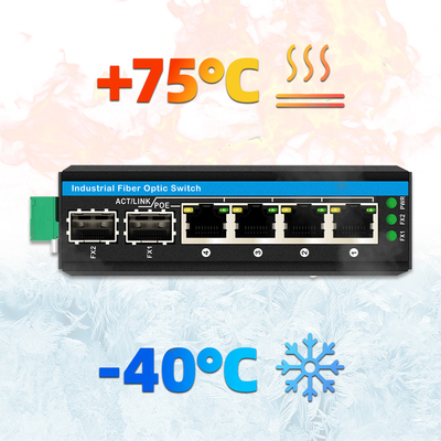 Mini 6 port gigabitowy przełącznik ethernet poe przełącznik din rail 2 sfp+ 4 RJ45 DC48-52V podwójny wpis zasilania