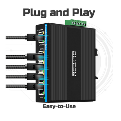 5 portów Gigabit WEB Managed Switch 100/1000M Network Switch Wsparcie RSTP 802.1Q