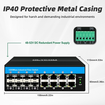 16 portów Gigabit POE switch wsparcie af/at/bt din-rail Ethernet switch dla systemu CCTV