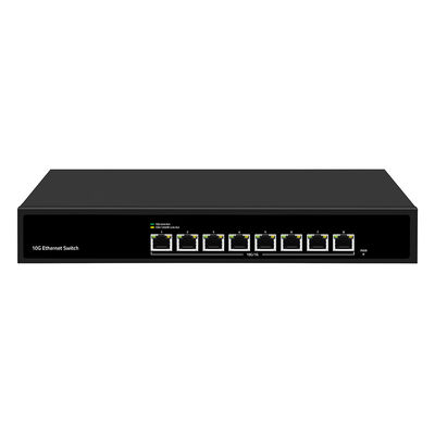 8 portów 10G Ethernet Switch Niezarządzane prędkość automatycznego wykrywania pojedynczy wejście AC bez wentylatora