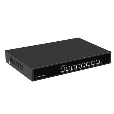8 portów 10G Ethernet Switch Niezarządzane prędkość automatycznego wykrywania pojedynczy wejście AC bez wentylatora