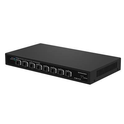8 portów 10G przełącznik światłowodowy 1G 2.5G zgodny niezarządzany DC12V wejście oparte na Realtek