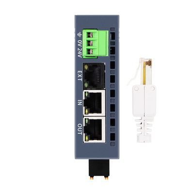 Moduł podrzędny EtherCAT I/O, 24 V, montowany na DIN, 2 złącza RJ45, stopień IP20