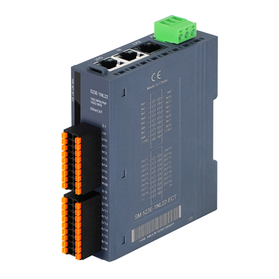 Moduł Slave I/O Industrial EtherCAT 16 portów 24V DC Szyna DIN Dwa porty RJ45 Stopień ochrony IP20