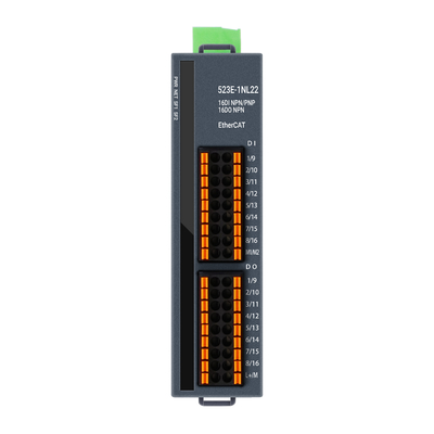 Moduł Slave I/O Industrial EtherCAT 16 portów 24V DC Szyna DIN Dwa porty RJ45 Stopień ochrony IP20