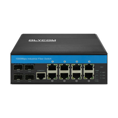 Gigabit managed switch 12 port Ethernet switch 4SFP+8RJ45 DIN-Rail podwójne wejście zasilania