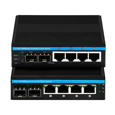 Gigabit ERPS Managed Ethernet Switch 2SFP+4RJ45 Din-rail Network Switch z wyjściem PoE