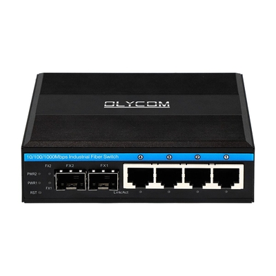 Gigabit ERPS Managed Ethernet Switch 2SFP+4RJ45 Din-rail Network Switch z wyjściem PoE