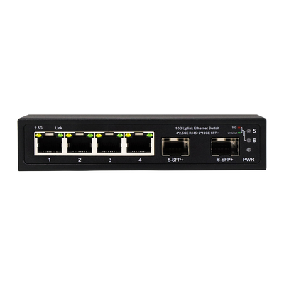 Przełącznik ethernet 10g niezarządzany 4 porty 2.5G przełącznik ethernet z 10G portami SFP +