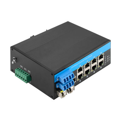 8 Port Bypass Managed Ethernet Switch 2.5G Włókno Przemysłowa Ochrona Optyczna