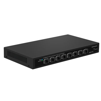 8-portowy niezarządzany przełącznik światłowodowy SFP+ 10G z automatycznym dostosowaniem 1G/2.5G, DC12V, dostępny OEM