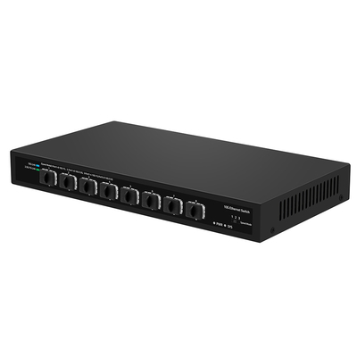 8-port 10G SFP+ Przełącznik światłowodowy niezarządzany 1G/2.5G Autoadaptywny DC12V Wsparcie OEM