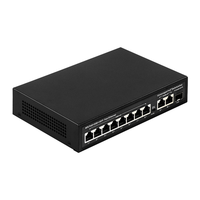 Rozszerzony zasięg 8-port PoE Switch 10/100M z zużyciem 120W/150W i zasięgiem 250m