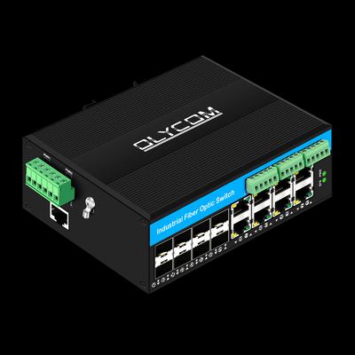 Zarządzany 16-port Gigabit Poe Switch Din-rail Network Switch 8RJ45+8SFP z 4*RS485+2*CAN BUS