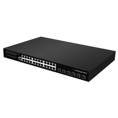 24 port 2.5G Ethernet L3 Managed Switch z 10G Fiber Uplink Single AC Input