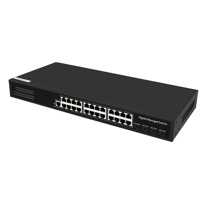 24 porty Gigabit Managed Switch z 1G Fiber Uplink Layer 2 Managed Commercial Grade