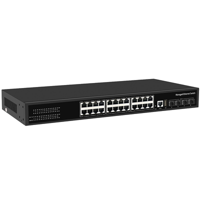 10G Zarządzalny przełącznik 24 port Gigabit Copper Ring ERPS Zarządzany 1G/2.5G Włókno