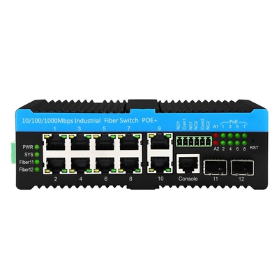 2.5G Industrial Ethernet Switch Din-rail Poe Switch Wsparcie 90w L2 Zarządzane