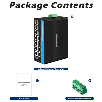 8 portów Gigabit Managed Poe Switch Przemysłowy przełącznik Ethernet z 2SFP+8 RJ45