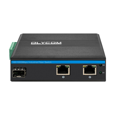 Gigabit Fiber Optical Converter Din Network Switch DC12-52V Podwójne wejście zasilania