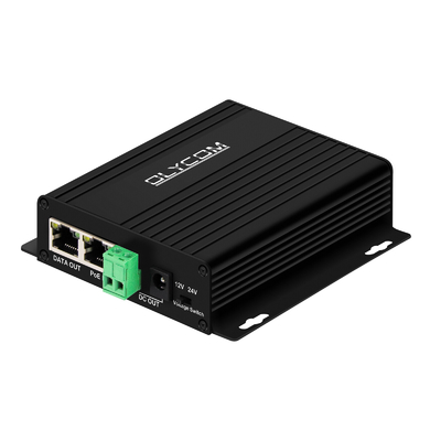 Gigabit 30W PoE Splitter DC12V DC24V Wyjściowa ściana zamontowana 100 m PoE odległość