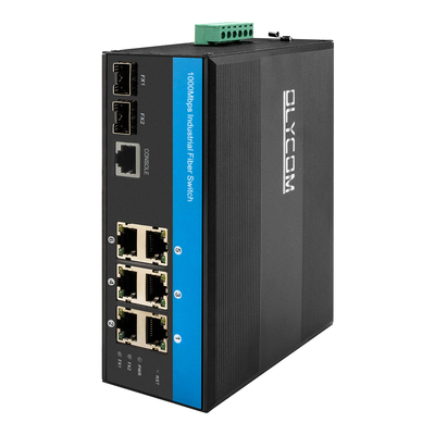 8 portów Gigabit Switch L2 Managed Vitesse Chipset Din Network Switch z 2SFP+6RJ45